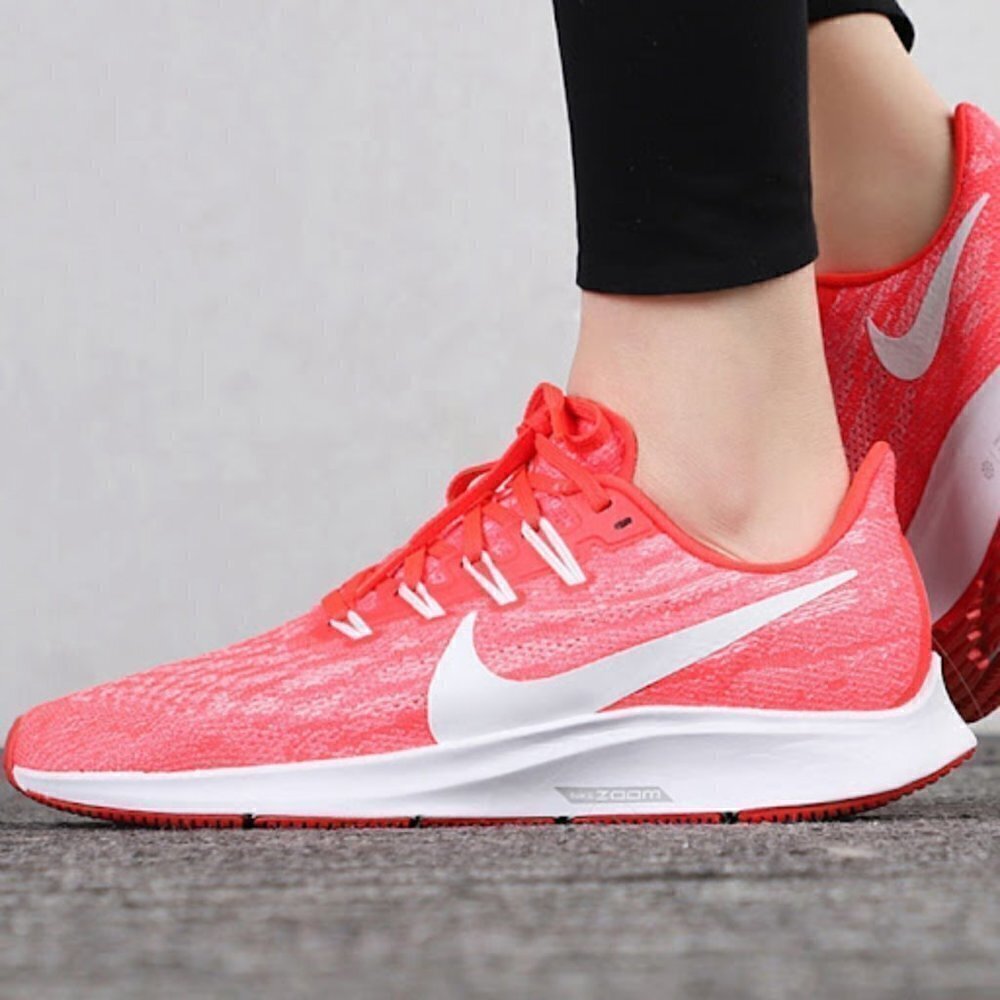 NIKE Air Zoom Pegasus 36 Laser Crimson Platinum Tint in Laser Crimson Size US 7 - Picture 2 of 9